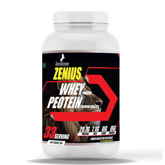 Zenius Whey Protein Strawberry flavor for Muscle Building Potential & Muscle Growth