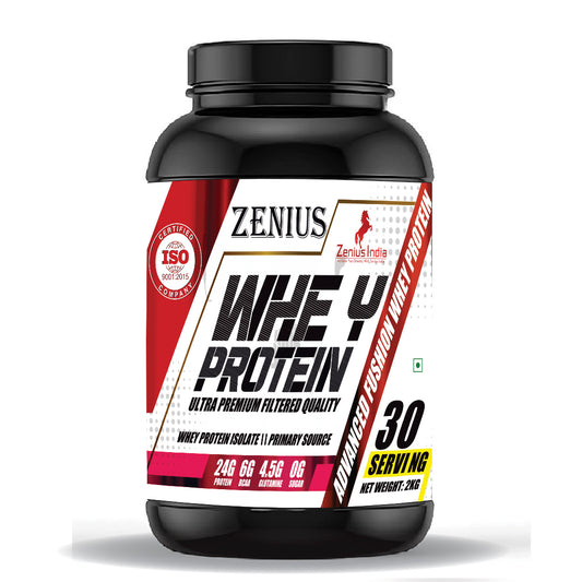 Zenius Whey Protein for Enhance Your Strength Training, Unmatched Results - 2Kg