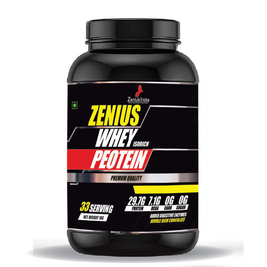 Zenius Whey Protein with Double Rich Chocolate Flavor for Muscle Growth with, Premium Quality