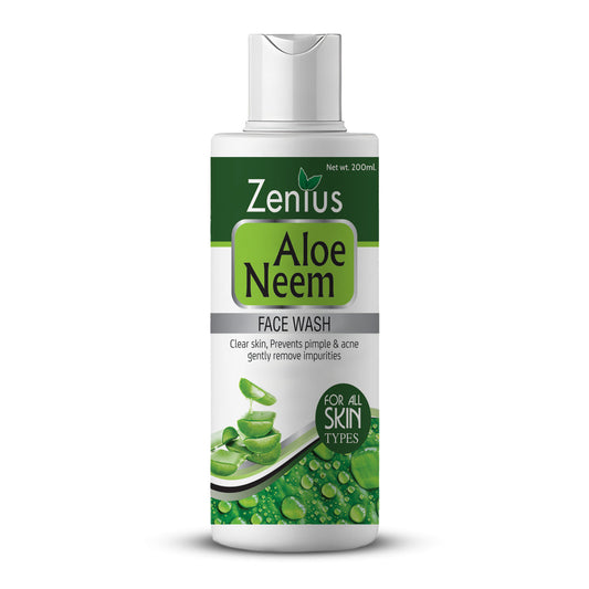 Zenius Aloe Neem Facewash for oily & dry skin, face wash for acne - 200ml Zenius India