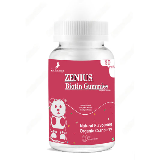 Zenius Biotin Gummies Enhance Your Natural Beauty (Cranberry Flavour)