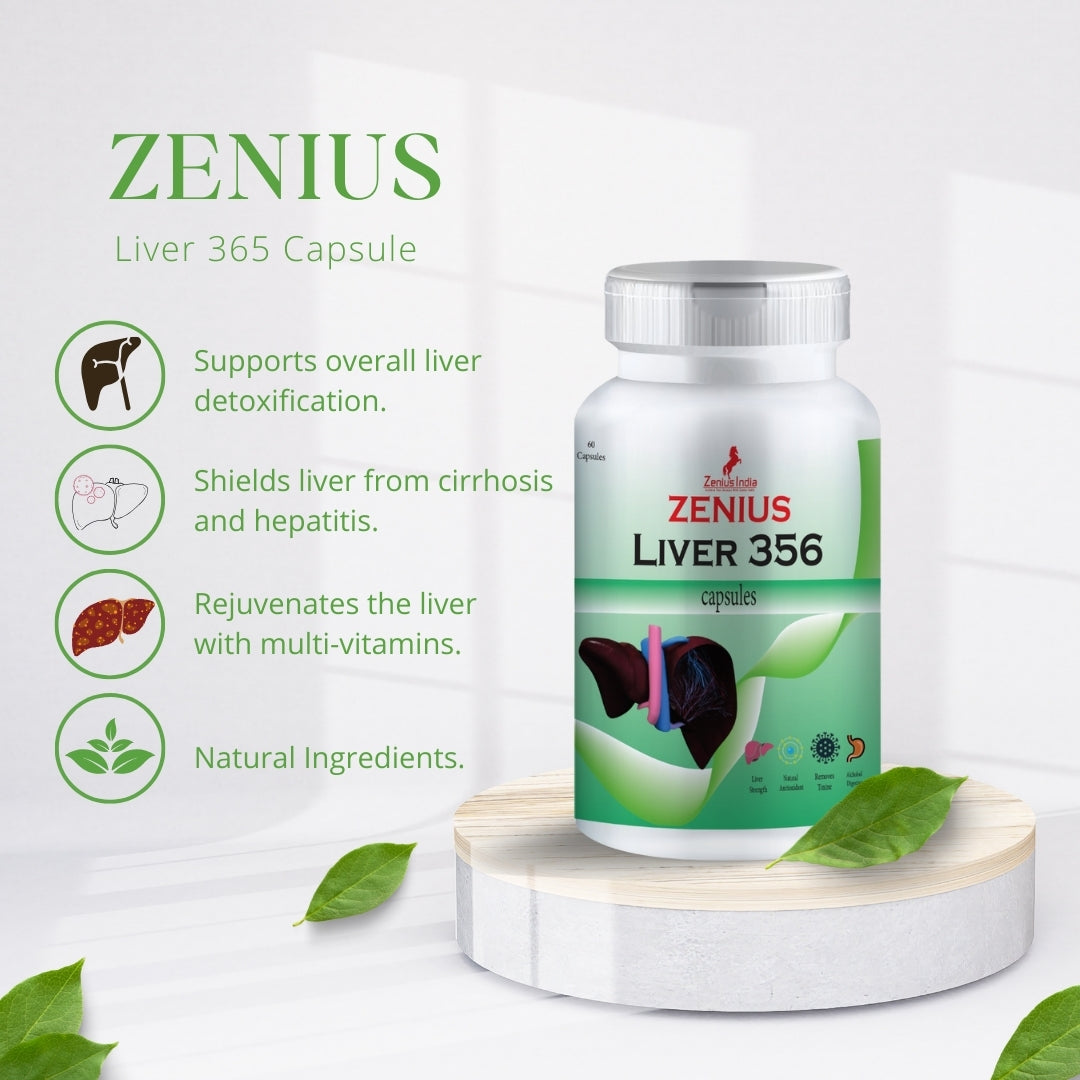 Zenius Liver 365 Ayurvedic Capsule for Liver Care with Milk Thistle Extract