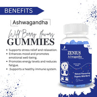 Zenius IndiaAshwagandha & Vitamin D Gummy - 60 Count