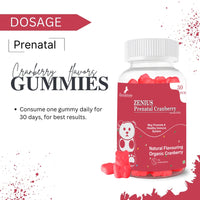 Zenius Prenatal Cranberry Gummies for Support Mother’s Health and Fetal Development, 30 Days Pack - Zenius India