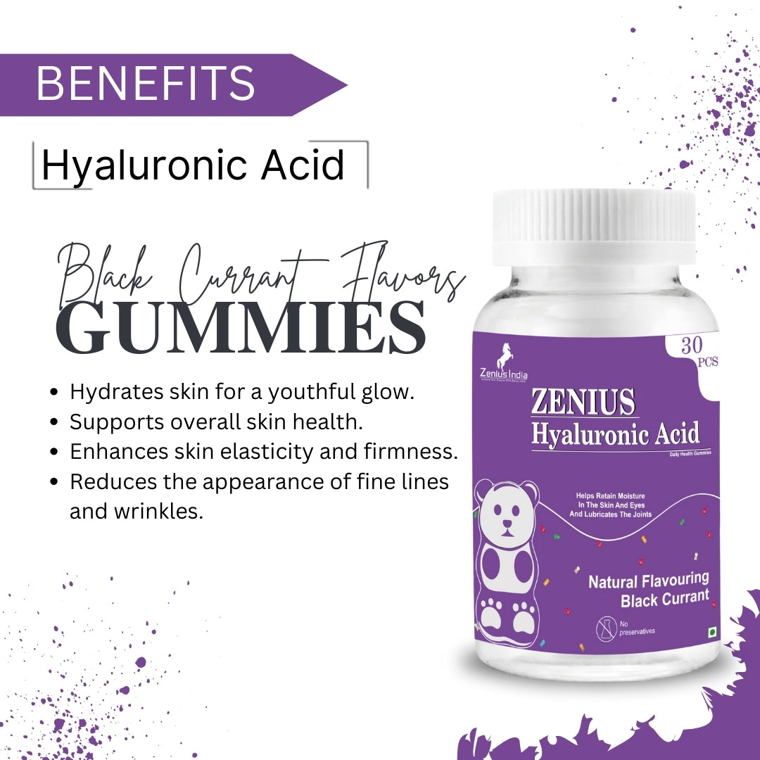 Zenius Black Currant Hyaluronic Acid Gummies for Nourish Your Skin