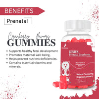 Zenius Prenatal Cranberry Gummies for Support Mother’s Health and Fetal Development, 30 Days Pack - Zenius India