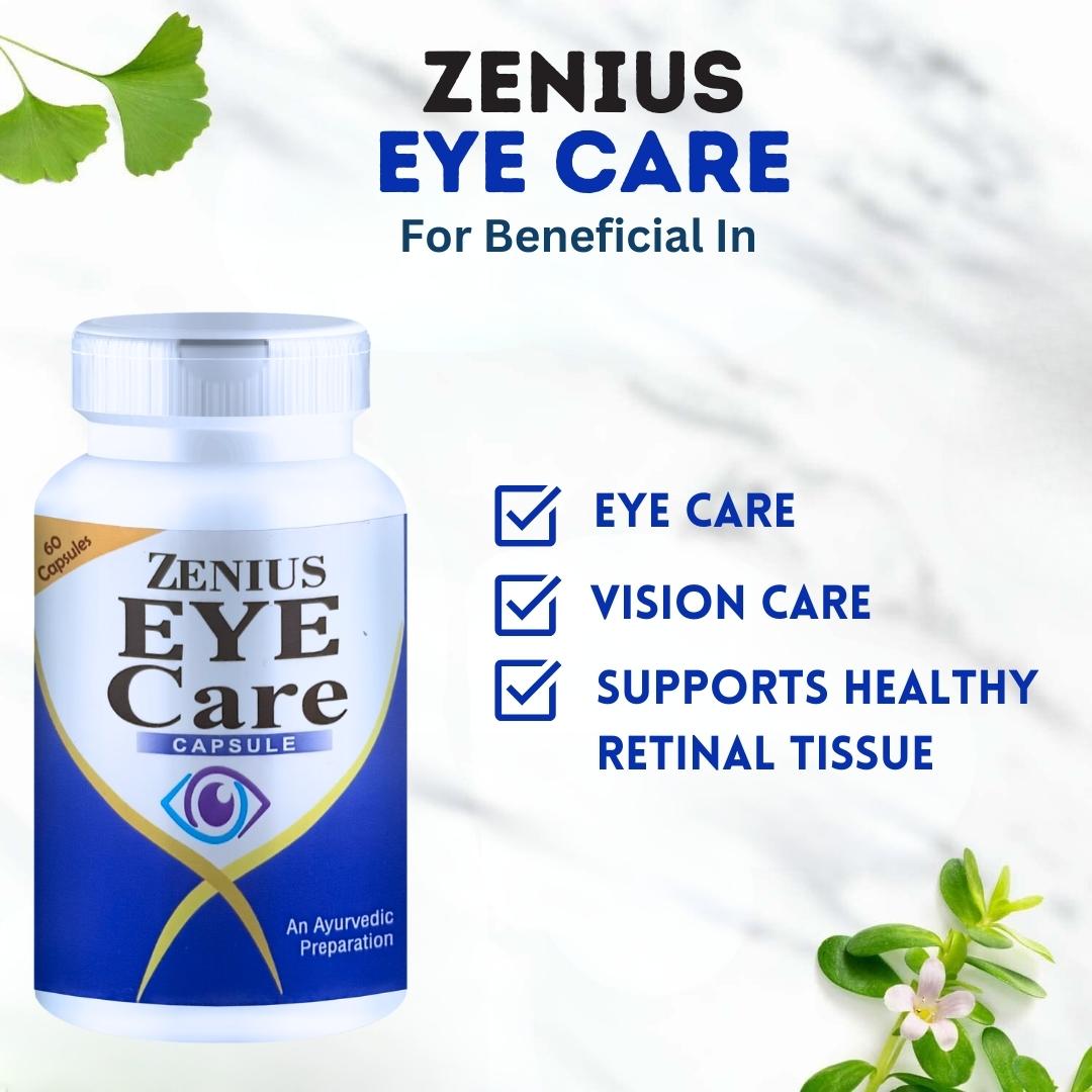 Zenius Eye Care Capsule Beneficial Overall Eye Health- 60 Capsules - Zenius India