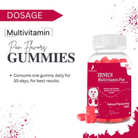 Zenius Pan Multivitamin Gummies for overall health and well-being ( Pan Flavor) - Zenius India