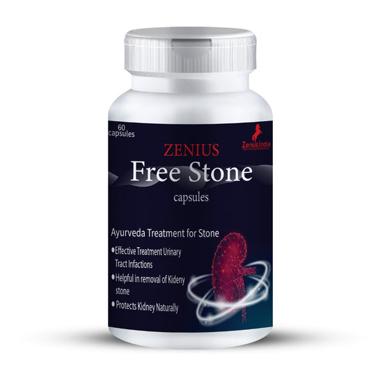 Zenius Free Stone Capsule for Kidney Stone Pain Relief with Ingredients of Hajrulyuhud pisti, Pashanbhed and Gokhru