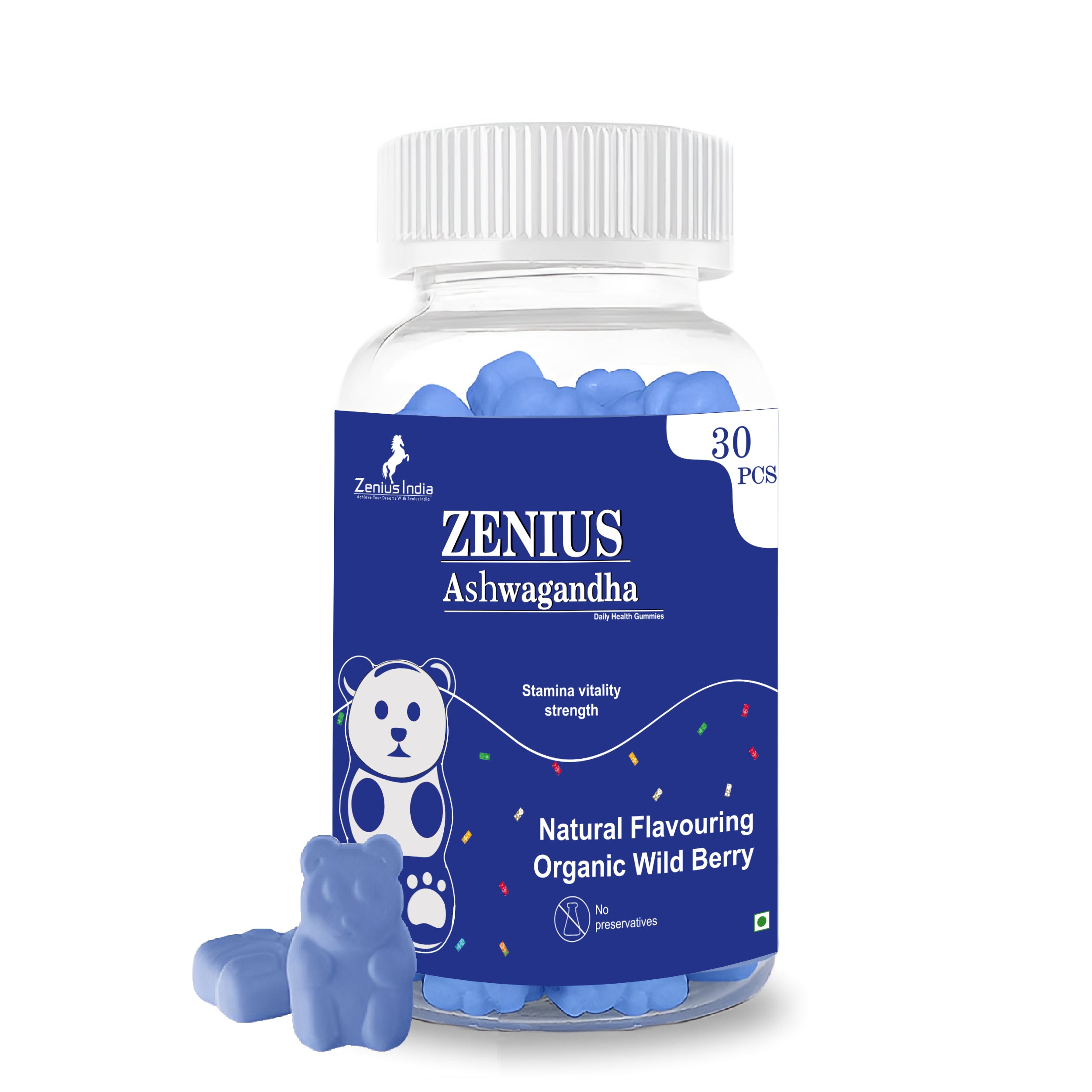 Zenius IndiaAshwagandha & Vitamin D Gummy - 60 Count