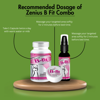 Zenius B Fit Combo for Breast enlargement & Breast increase medicine for Women's Helps to Improve Breast Size Naturally - Zenius India