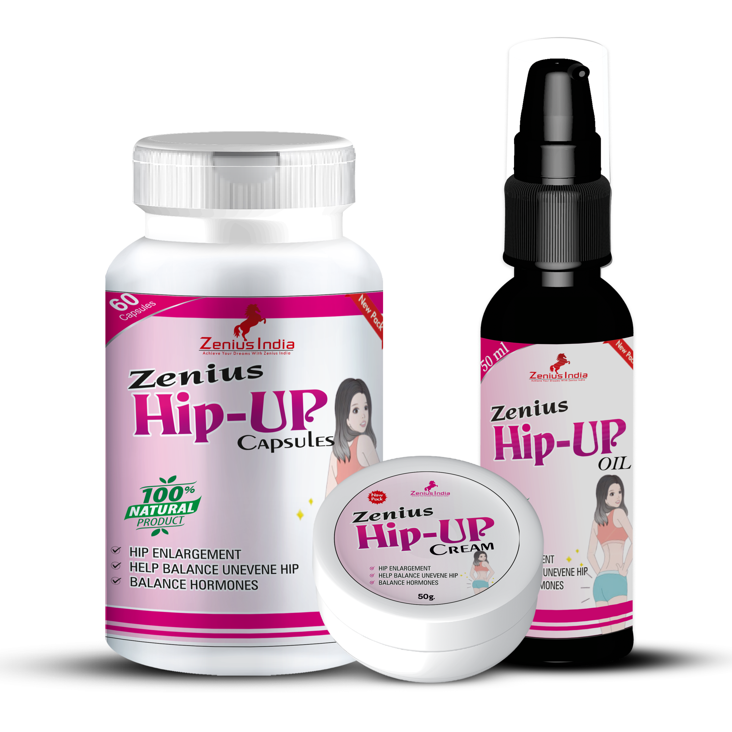 Zenius Hip Up Butt Enlargement medicine & Hips enlargement Combo for Women's - Zenius India