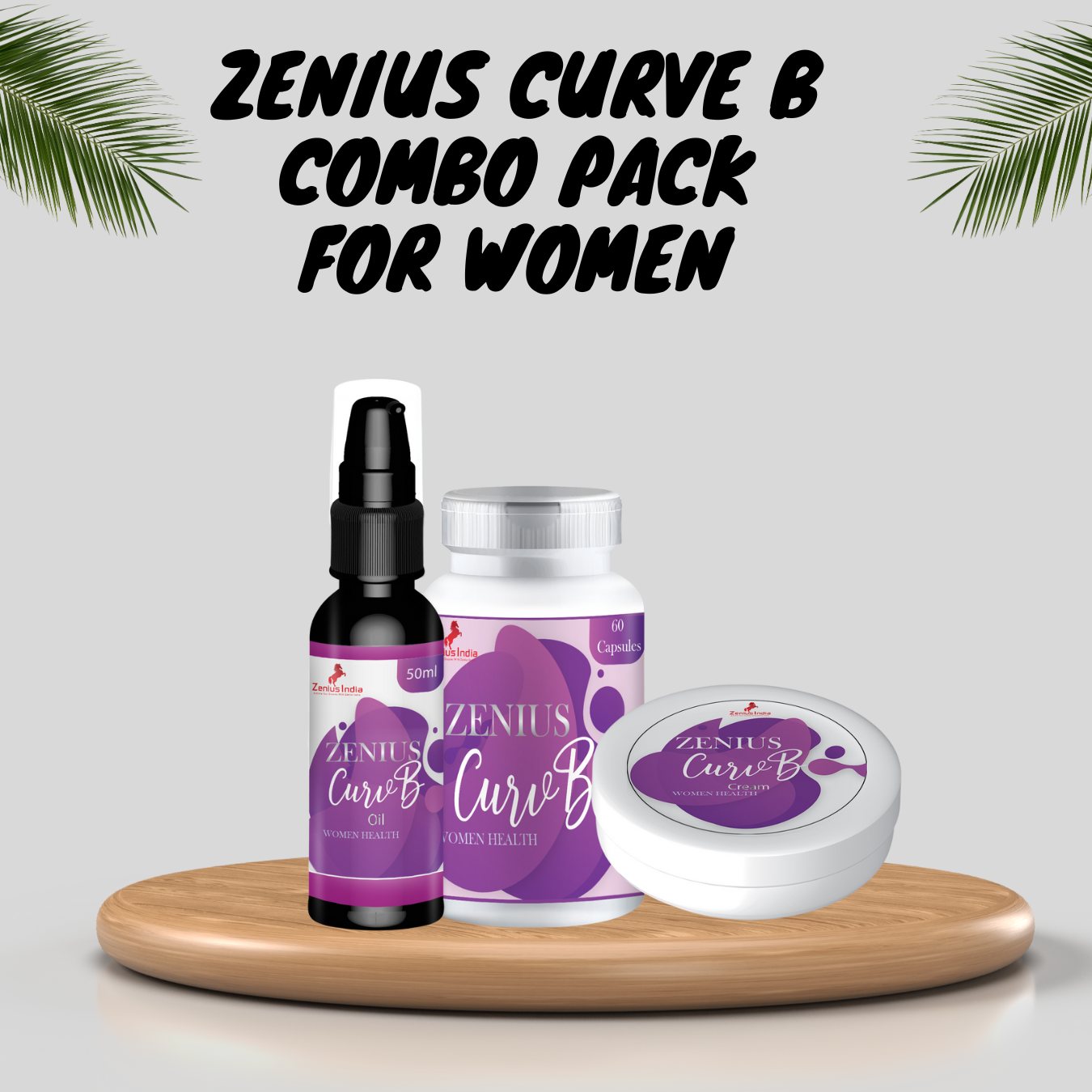 Zenius Curv B Brest Reduction Combo for Women's Helps To Reduce heavy Breast - Zenius India