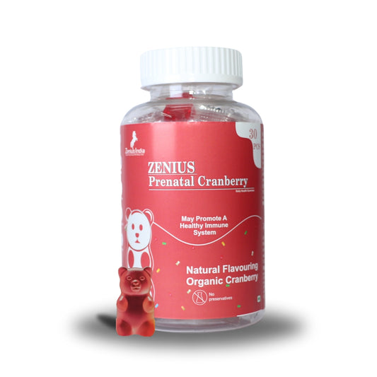 Zenius Cranberry Prenatal Gummies Nourishing Support for Expecting Mothers ( Cranberry Flavour)