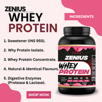 Zenius Whey Protein with Chocolate Ice Cream Flavor for Stronger Muscles - 1Kg - Zenius India