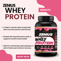 Zenius Whey Protein with Chocolate Ice Cream Flavor for Stronger Muscles - 1Kg - Zenius India