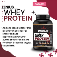 Zenius Whey Protein with Double Rich Chocolate Flavor Achieve Your Muscle-Building - 1Kg - Zenius India