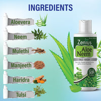 Zenius Aloe Neem Facewash for oily & dry skin, face wash for acne - 200ml - Zenius India