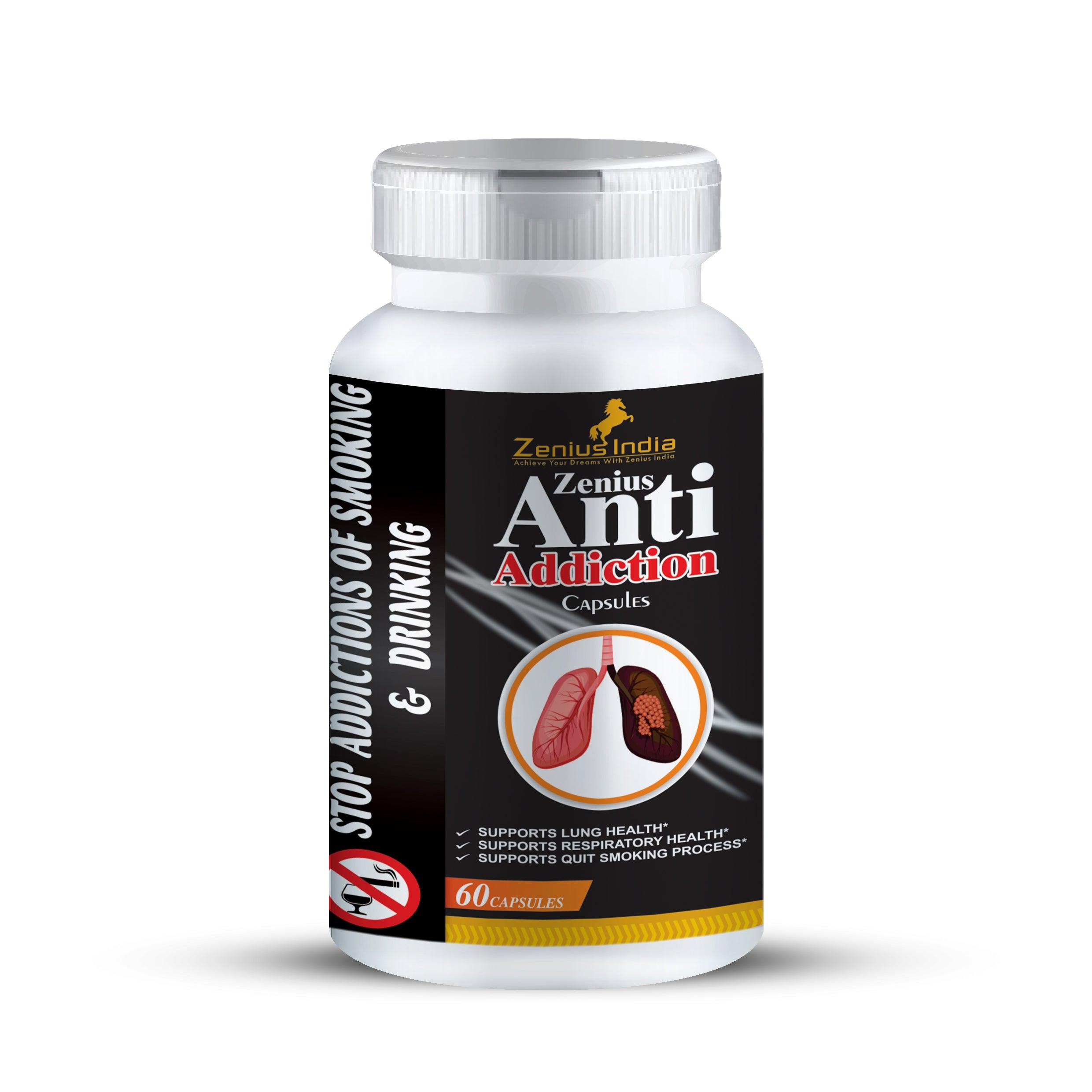 Anti Addiction Capsule for alcohol addiction treatment & AlcohoZenius Anti Addiction Capsule is the best This alcohol addiction treatment is made for those people who want to get rid of this life threatening and ruining problem.General WellnessZenius Indiaalcohol addiction treatment & Alcohol reduction medicine - 60 Capsules