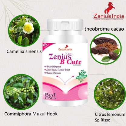 Zenius B Cute Capsule for breast reduction & tightening medicine for Women - 60 Capsules Zenius India