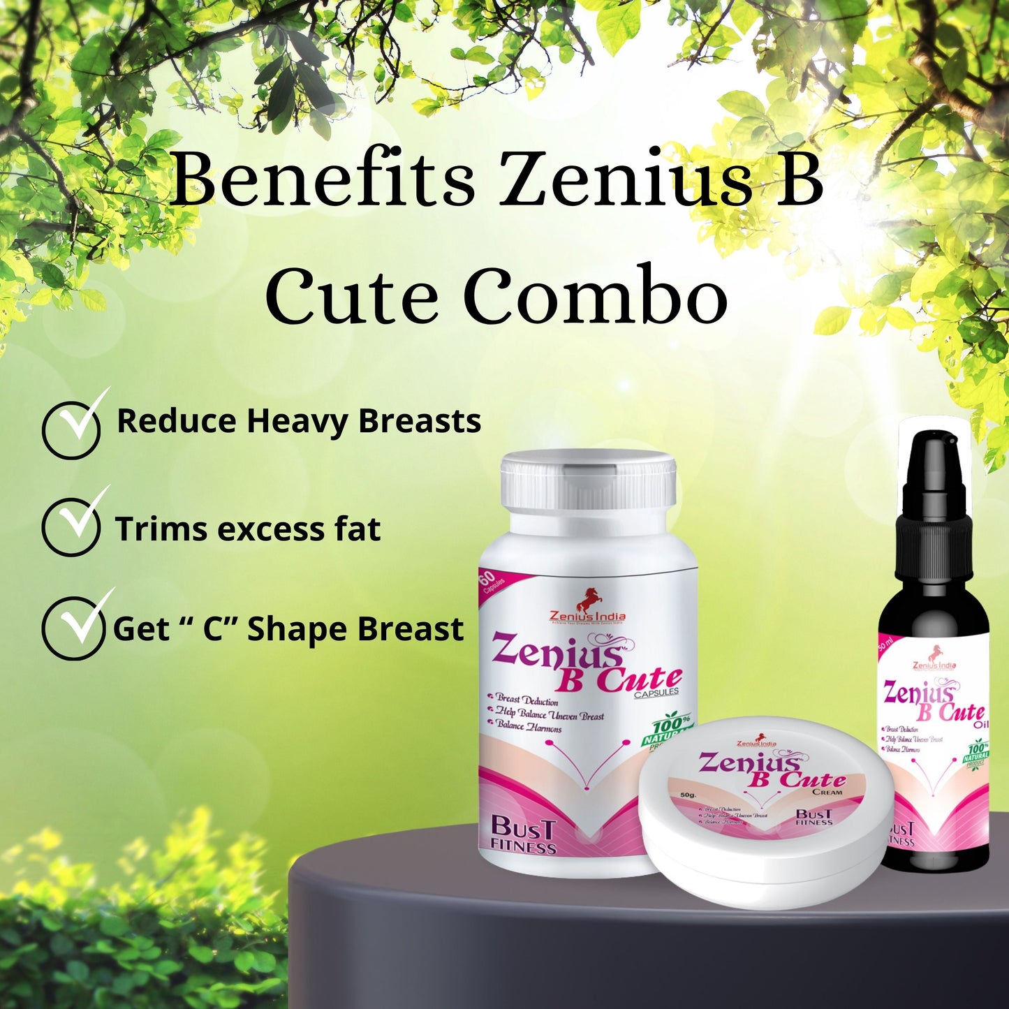 Zenius B Cute for breast reduction & Breast Tightening Combo for Women’s Zenius India