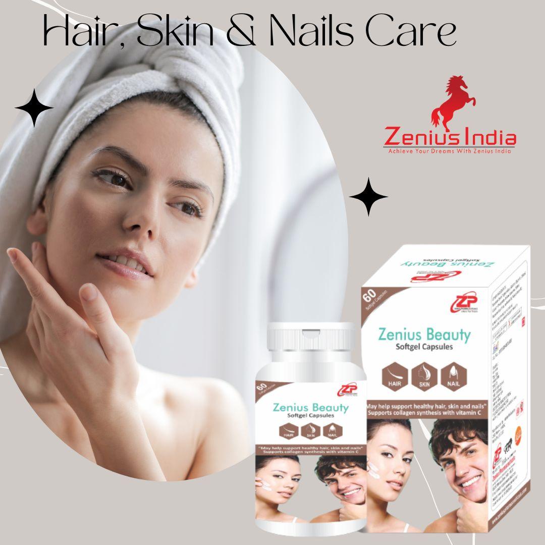 Zenius Beauty Capsule for Hair Growth, Healthy Skin, Nails Whitening -Zenius Beauty Capsule, also known as ascorbic acid, is one of the essential nutrients critical for vital functioning. Whether you want to boost your immune system, sGeneral WellnessZenius IndiaHair Growth, Healthy Skin, Nails Whitening - 60 Capsules