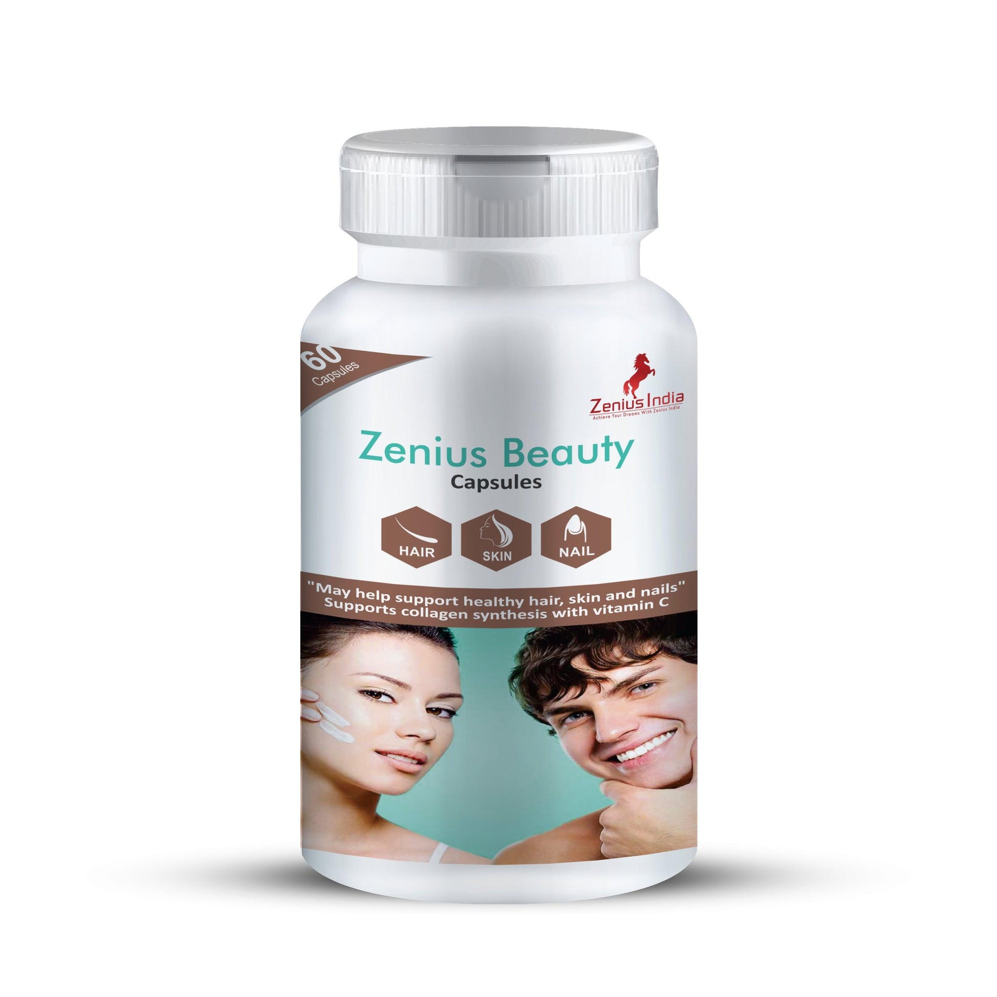 Zenius Beauty Capsule for Hair Growth, Healthy Skin, Nails Whitening -Zenius Beauty Capsule, also known as ascorbic acid, is one of the essential nutrients critical for vital functioning. Whether you want to boost your immune system, sGeneral WellnessZenius IndiaHair Growth, Healthy Skin, Nails Whitening - 60 Capsules