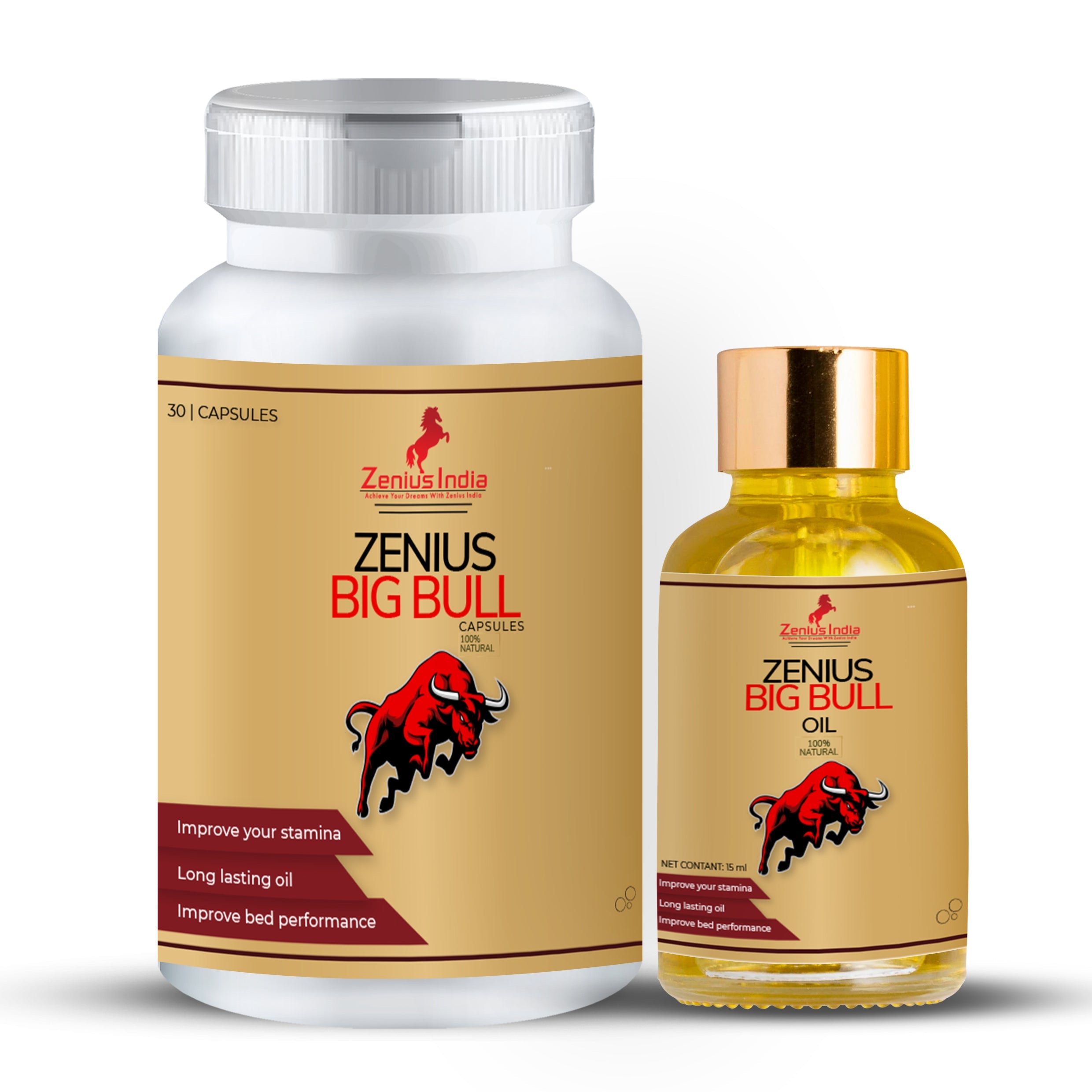 Zenius Big Bull Kit Sensual Time Increase Medicine for Men - Zenius India