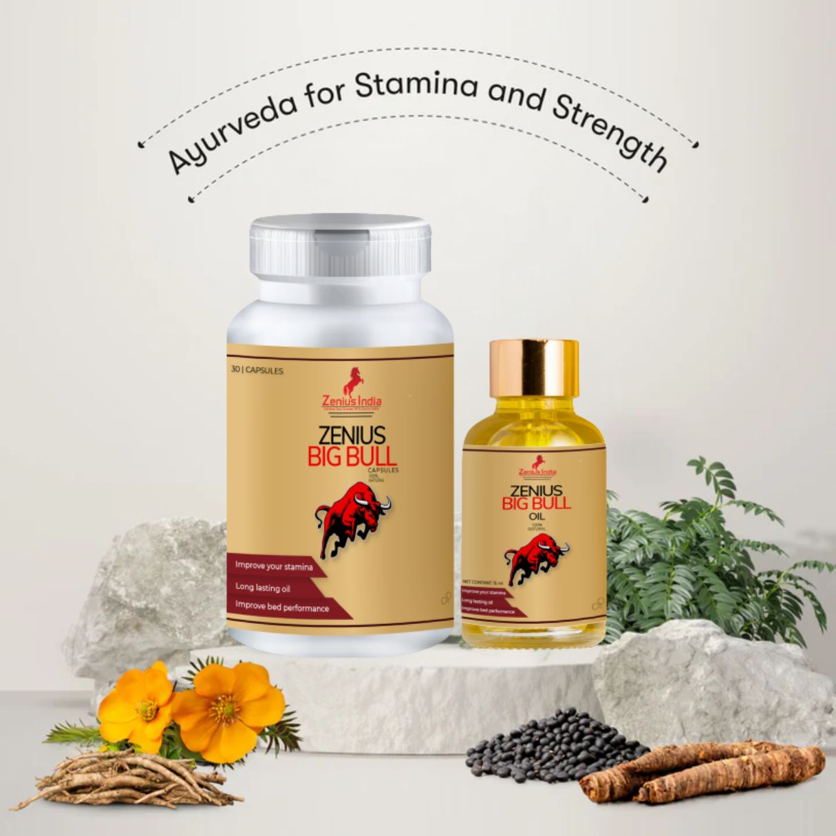 Zenius Big Bull Kit Sensual Time Increase Medicine for Men - Zenius India