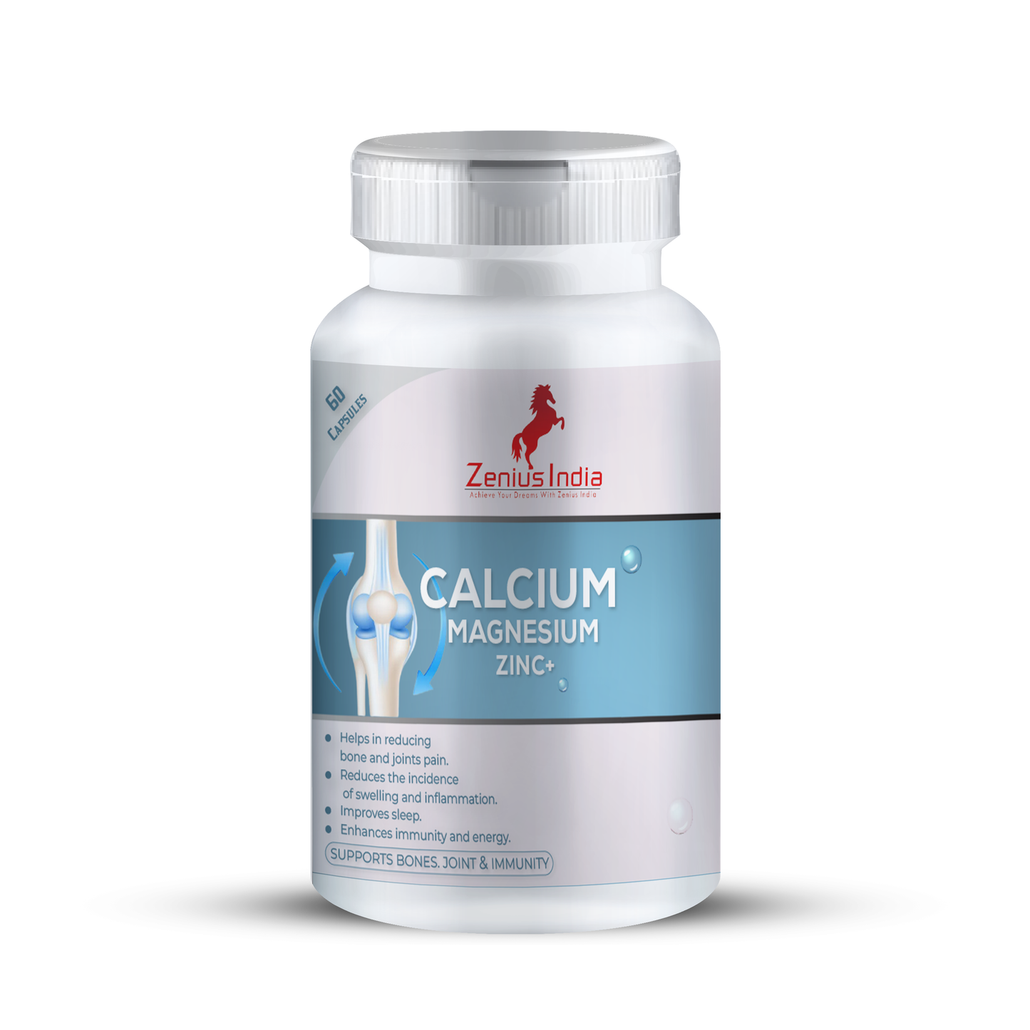 Zenius Calcium with Mag Zinc Tablet - 60 Tablets Zenius India