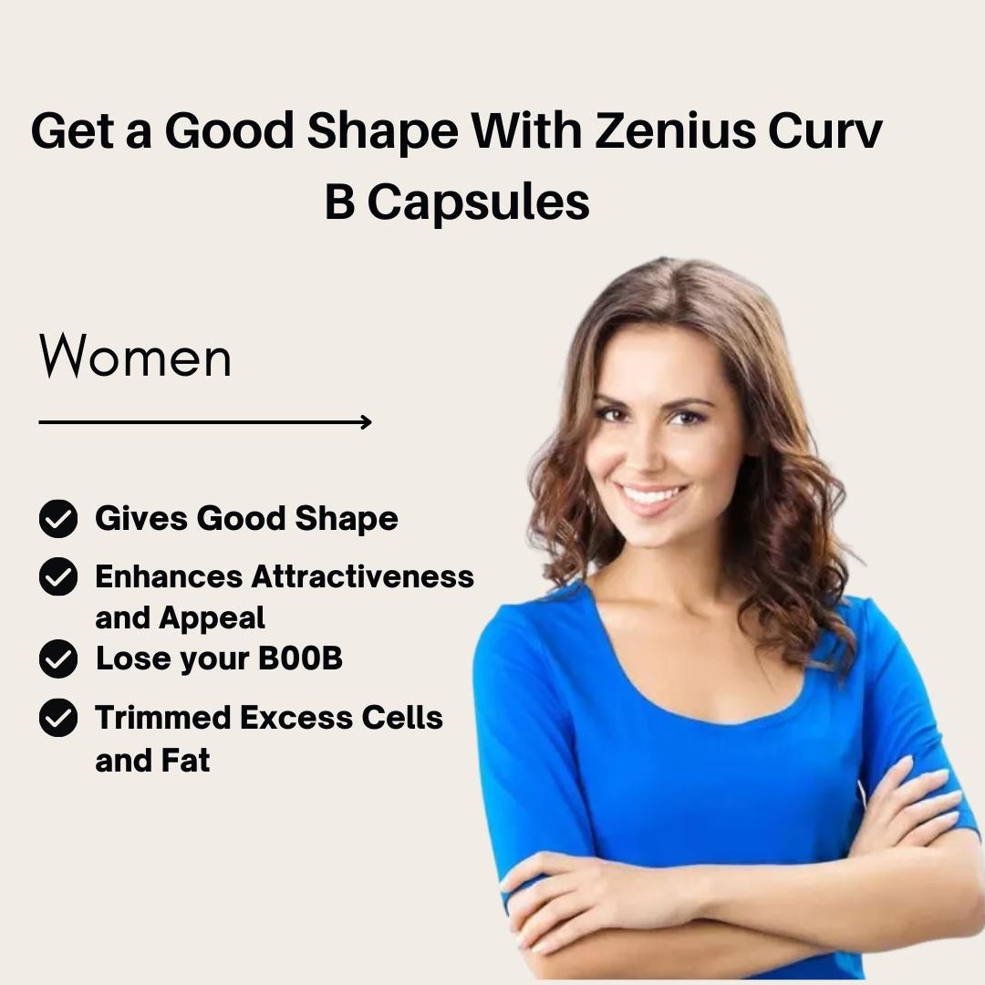 Zenius Curv B Capsule for Women's Helps To Reduce heavy Breast Size - 60 Capsules Zenius India