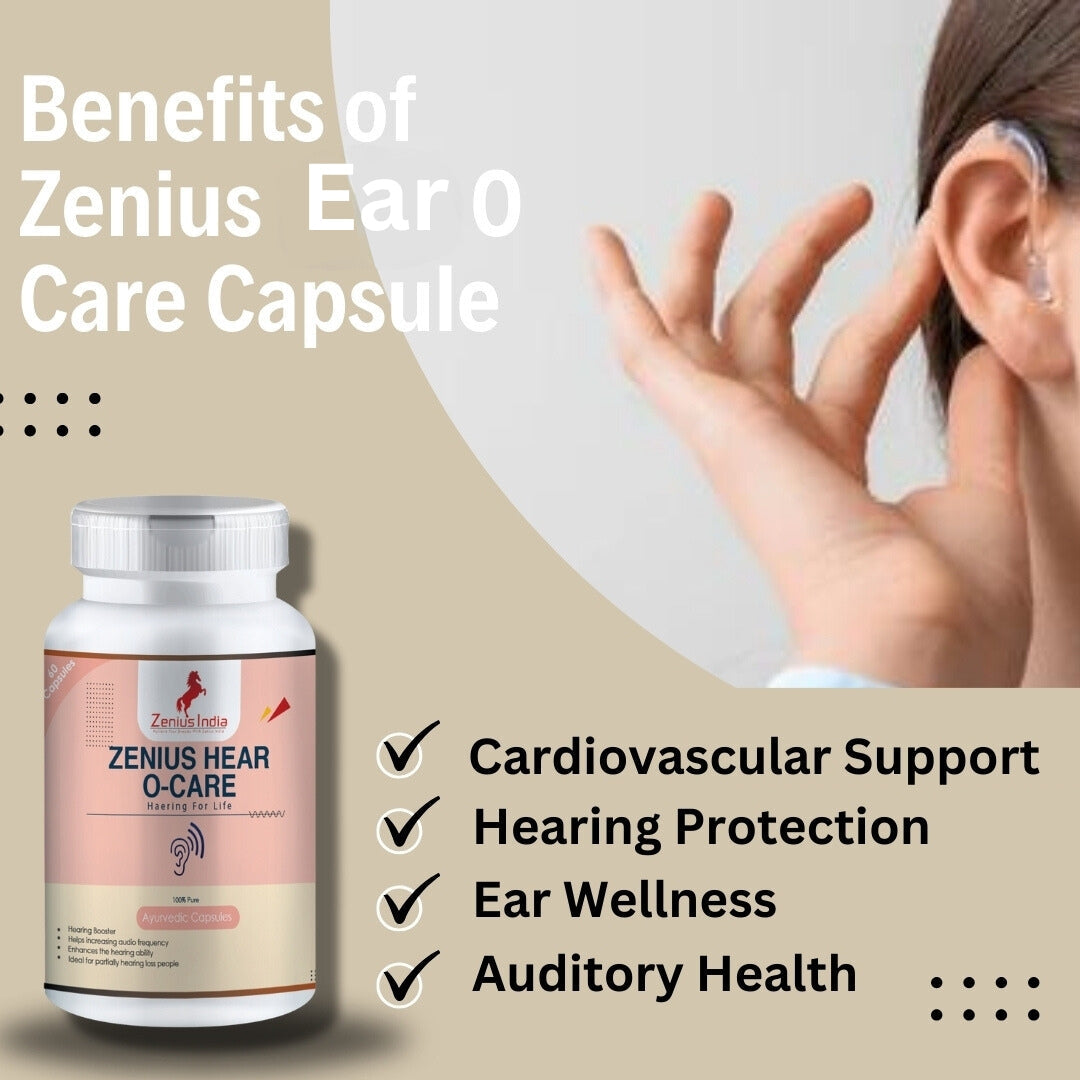 Zenius Ear O Care Capsule for Enhanced earing for Men and Women - 60 Capsules - Zenius India