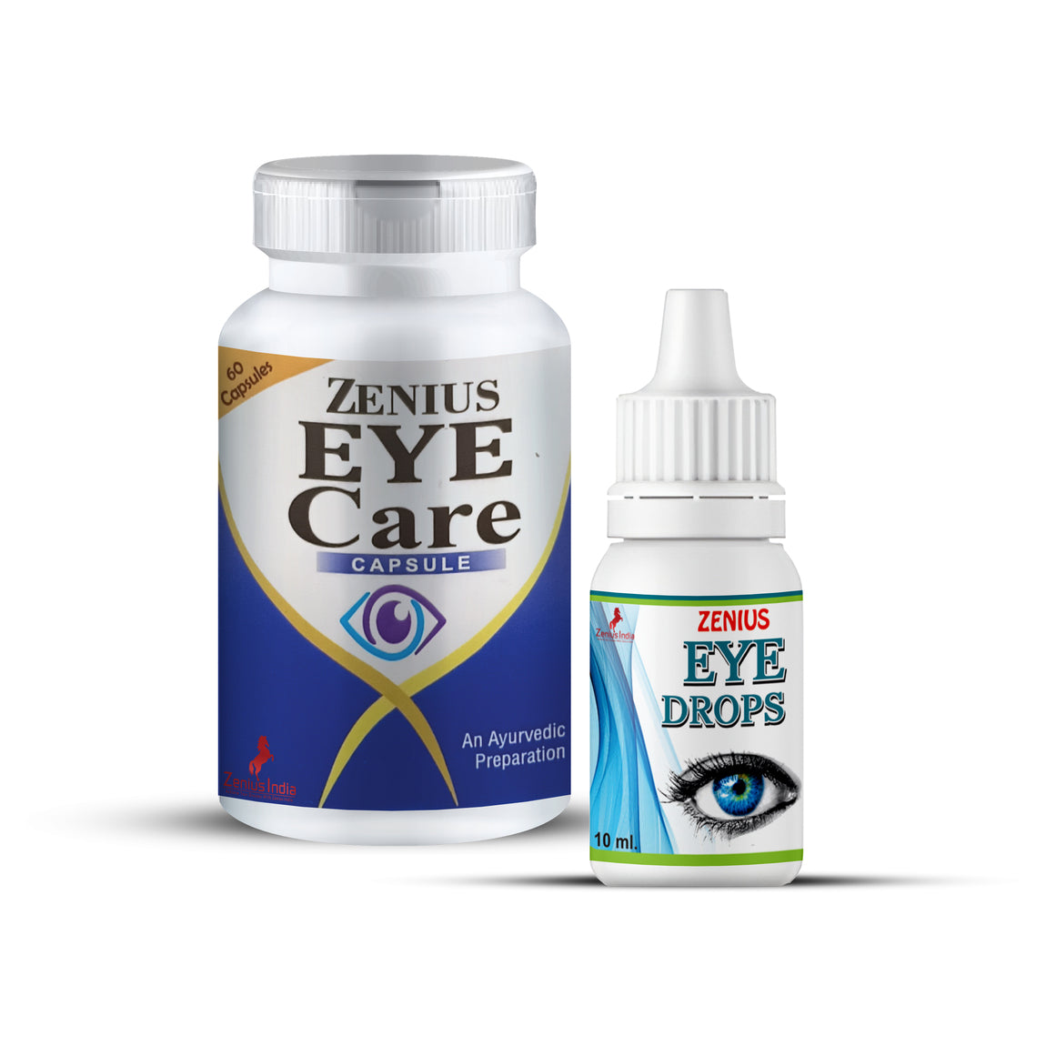 Zenius Eye Care Kit Ayurvedic Eyes Treatment - 60 Capsule + 10ml Drops - Zenius India