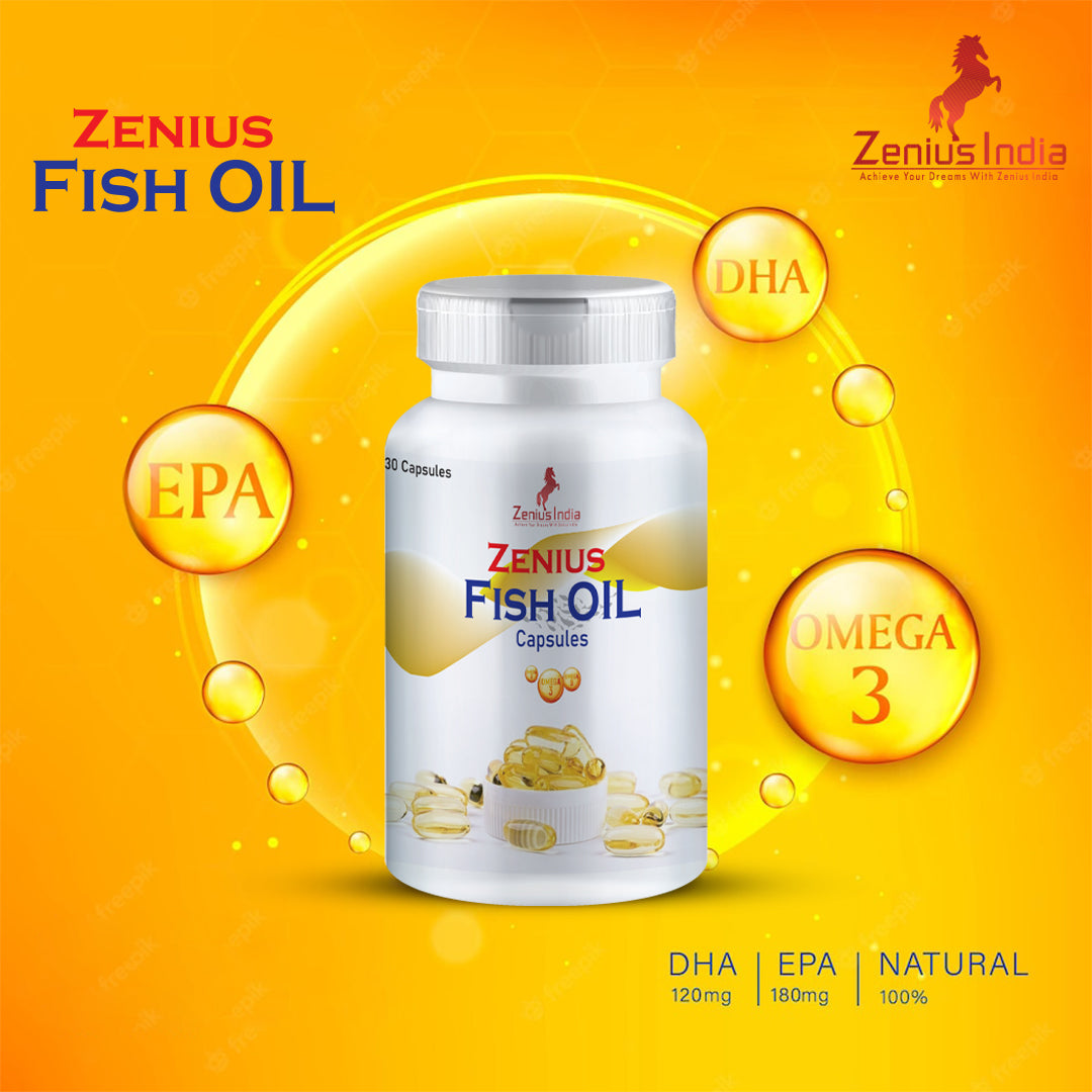 Zenius Fish Oil Capsules - 30 Capsules - Zenius India