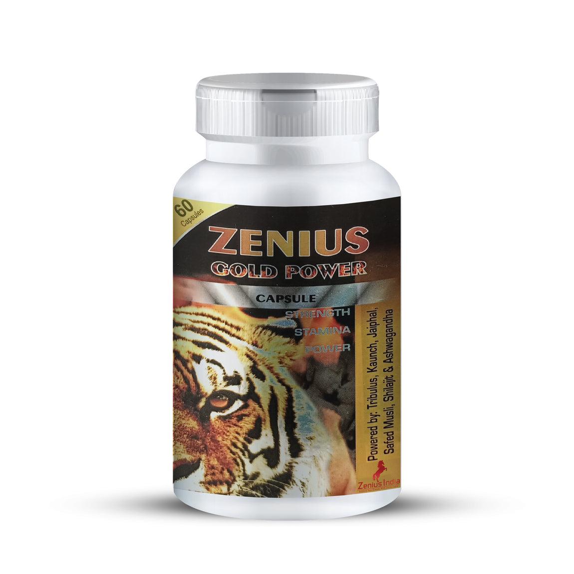 Zenius Gold Power Capsule Sensual Power Wellness Capsule for Men Long Time - 60 Capsules - Zenius India