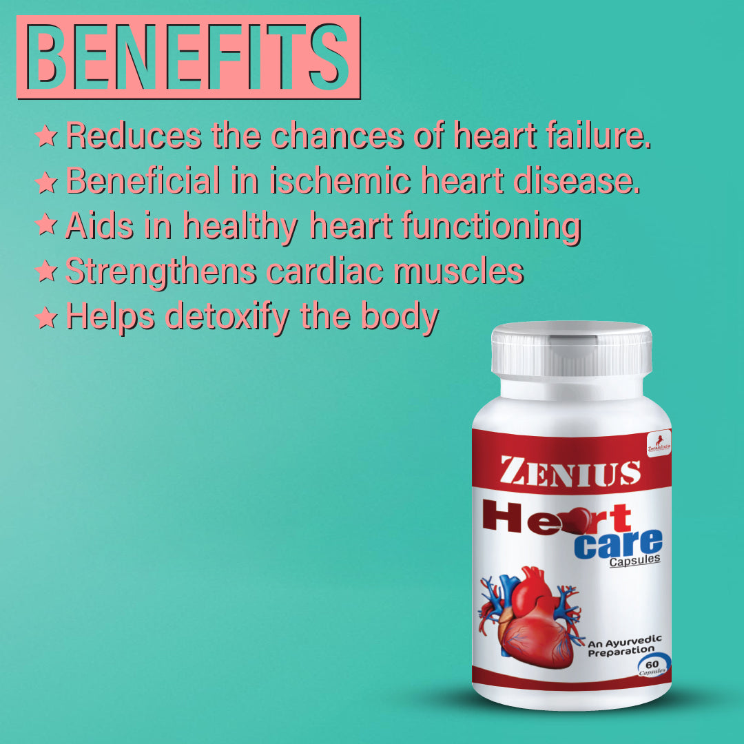 Zenius Heart Care Capsule beneficial for heart health - 60 Capsules - Zenius India