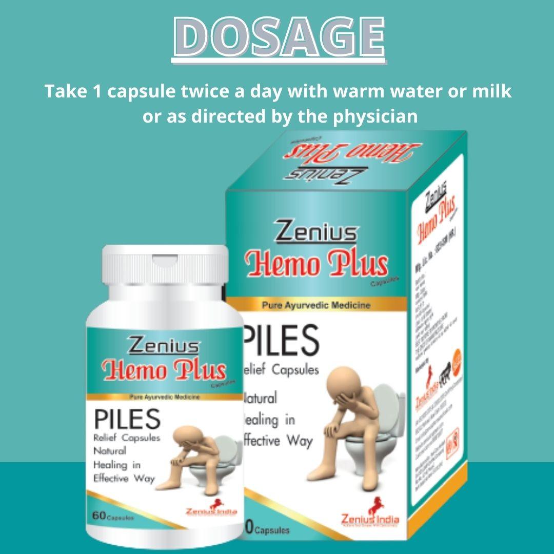 Zenius Hemo Plus Capsule for Piles Stop Capsule | Piles Treatment MediZenius Hemo Plus Capsule is an ayurvedic treatment for piles made by Dr. Mohan after a deep dive research and investigation on the diseases. It’s extract from rare hGeneral WellnessZenius IndiaPiles Treatment Medicine - 60 Capsules