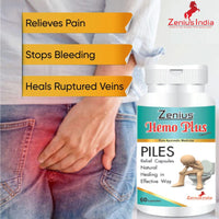 Zenius Hemo Plus Capsule for Piles Stop Capsule | Piles Treatment MediZenius Hemo Plus Capsule is an ayurvedic treatment for piles made by Dr. Mohan after a deep dive research and investigation on the diseases. It’s extract from rare hGeneral WellnessZenius IndiaPiles Treatment Medicine - 60 Capsules