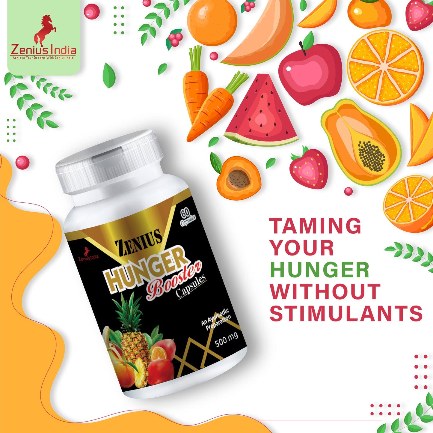 Zenius Hunger Booster Capsule for Hunger Power Appetite Booster - Zenius India