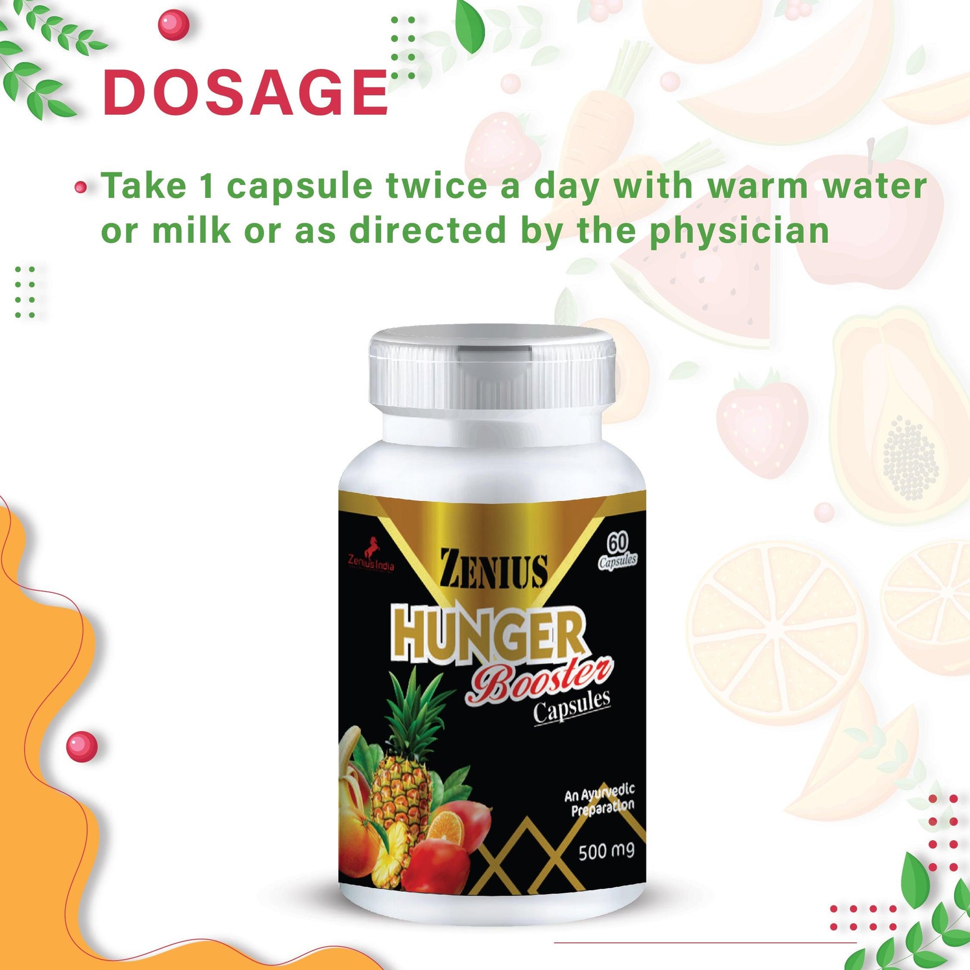 Zenius Hunger Booster Capsule for Hunger Power Appetite Booster - Zenius India