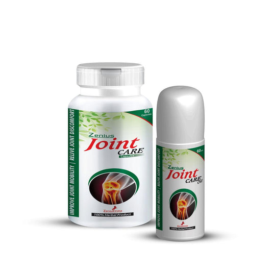 Zenius Joint Care Kit for Proper Solution of Joint Pain Treatment & Joint Support Supplement - 60 Capsules & 60ml Oil Zenius India