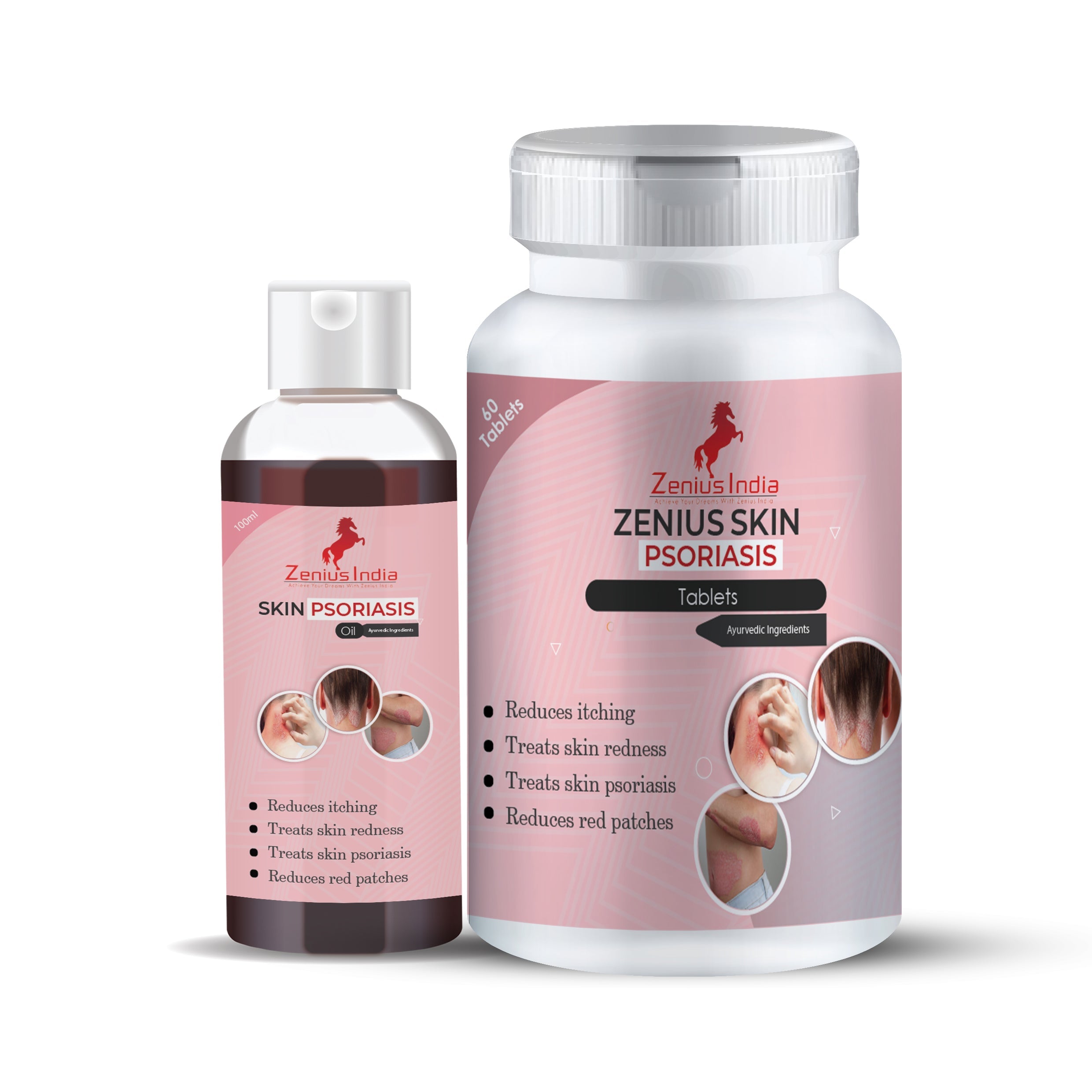 Zenius Skin Psoriasis Kit for all Skin Problems like Itching, Swelling and Redness - Zenius India