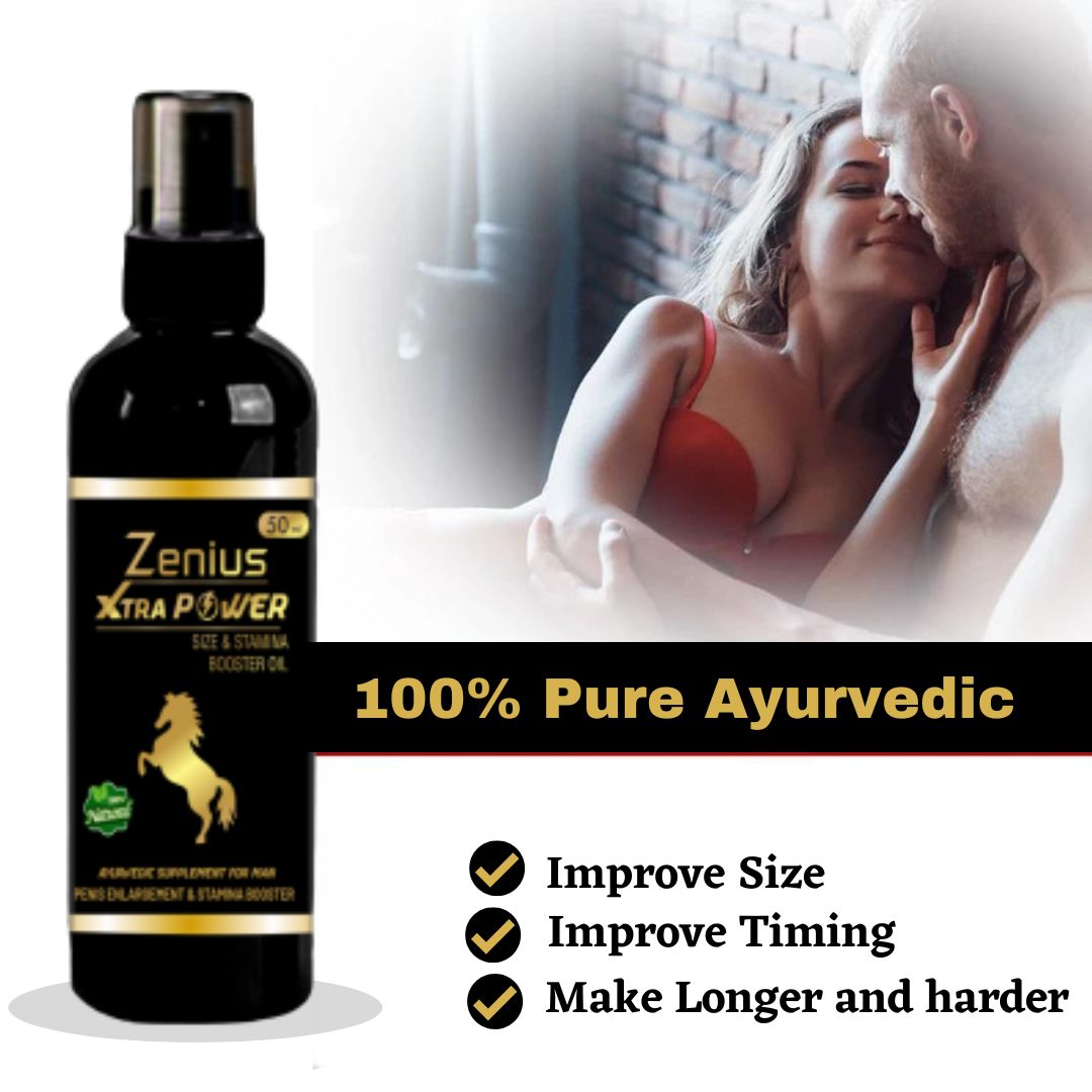 Zenius Xtra Power Oil Sensual Oil for Men Long Time | Penis Enlargement Ayurvedic Oil (50ML Oil) - Zenius India