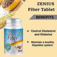 Zenius Fiber Tablets for beneficial in constipation, cholesterol, digestion and absorption - 60 Tablets - Zenius India