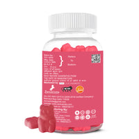 Watermelon-flavored collagen peptide gummies for Zenius India, a brand that offers natural ayurvedic healthcare products. The image shows the product bottle containing the pink-colored gummy candies.