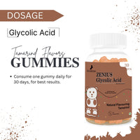 Glycolic Acid Tamarind Flavored Gummies: Revitalize Your Skin with Zenius India's Natural Ayurvedic Product