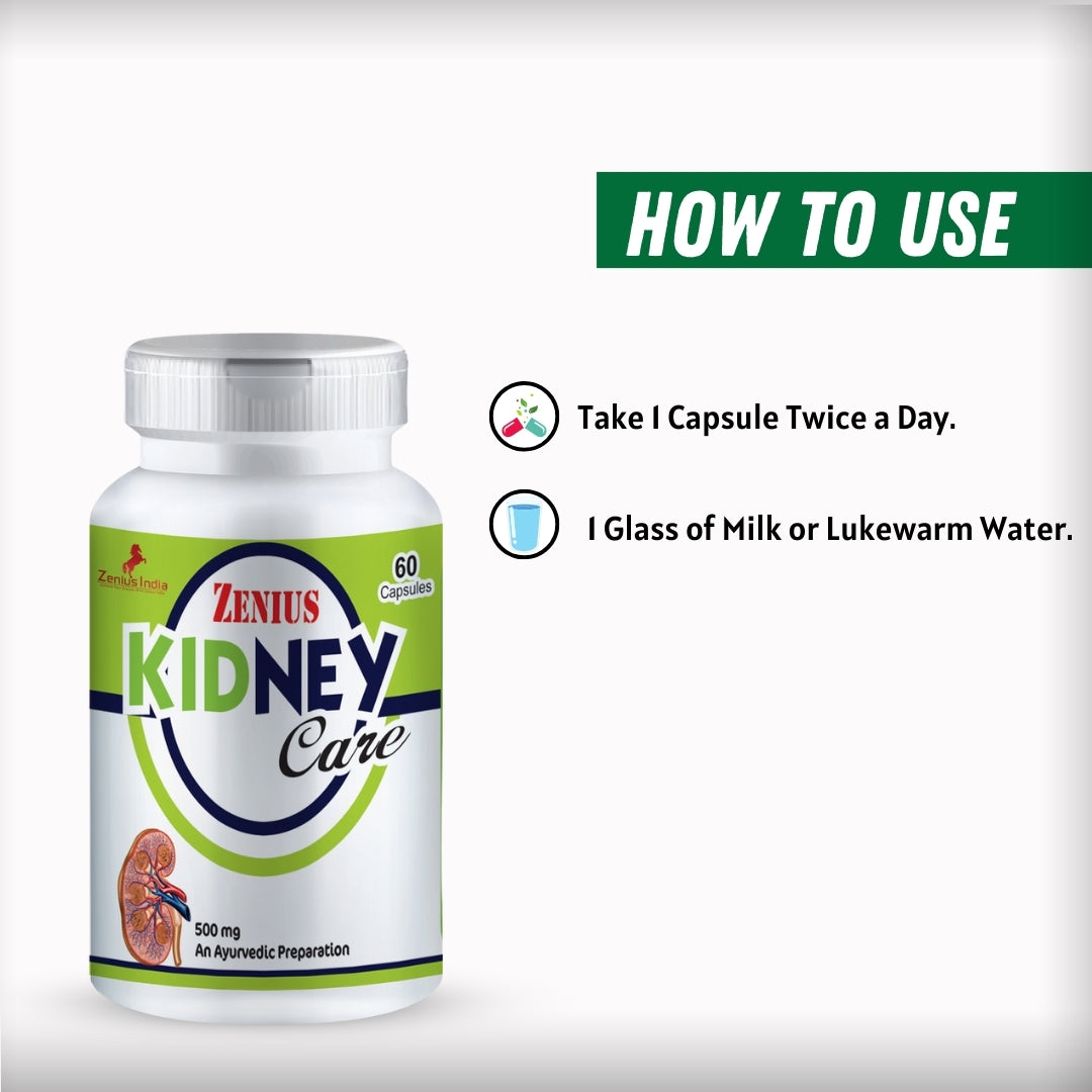 Zenius Kidney Care Capsule for kidney function relief - 60 capsules - Zenius India