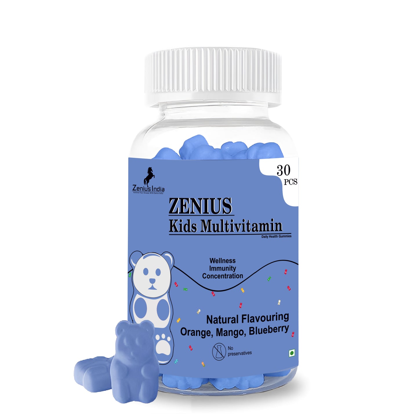 Zenius Multivitamin Gummies for Kids | Essential Nutrition for Growing Kids (Mixed Fruit Flavour) - Zenius India