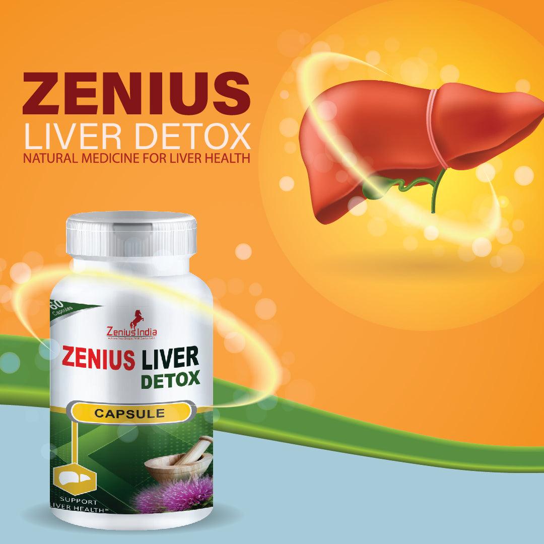 Zenius Liver Detox Capsule for Liver Treatment Capsule | Liver Health Zenius Liver Detox Capsule that helps in overall liver detoxification. Silymarin (Milk Thistle Extract) protects the liver from severe cirrhosis, jaundice, hepatitisGeneral WellnessZenius IndiaLiver Health Supplements - 60 Capsules