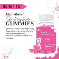 Zenius Multivitamin Gummies Daily Wellness for Growing Overall Health (Strawberry Flavour) - 30 Pcs. - Zenius India